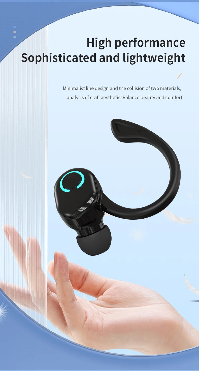 Auriculares Bluetooth HIFI Bass — Cancelamento de Ruído, Microfone HD e À Prova de Água