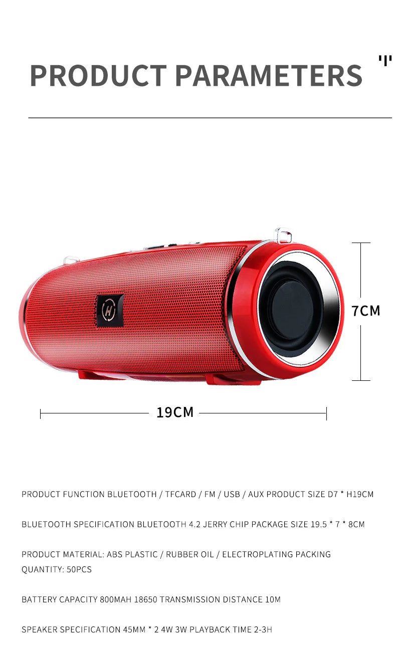 Coluna Bluetooth Sem Fios 200W — Alta Potência, Som 3D Estéreo Surround, TWS e FM