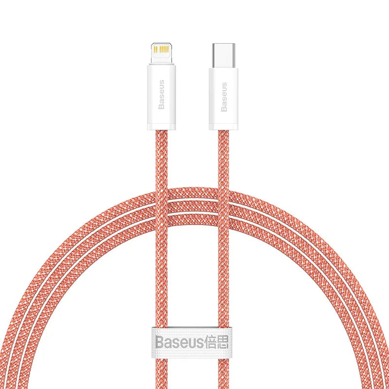 Cabo Baseus USB-C para iPhone 20W Carregamento Rápido — 1.2m/2m