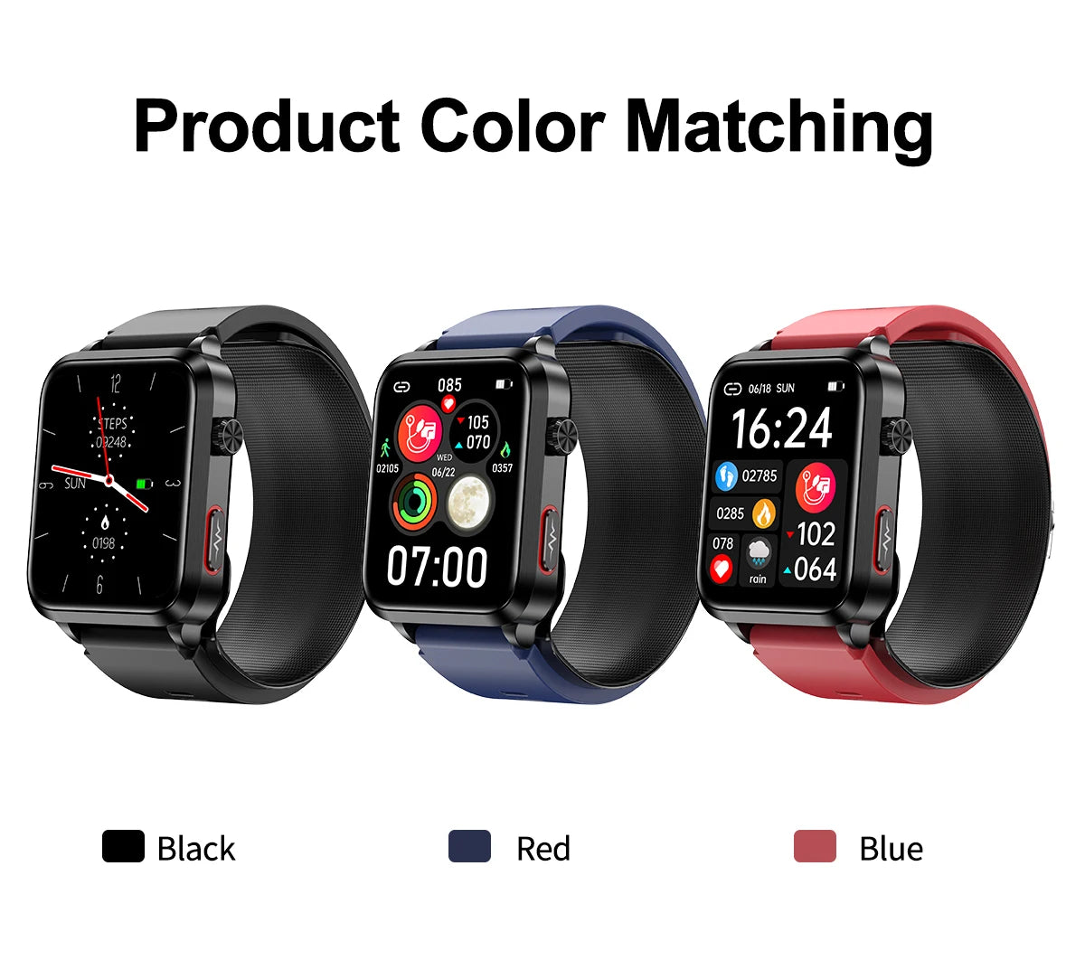 Smartwatch Masculino Quadrado AMOLED — Chamadas Bluetooth, Saúde Completa e Design Premium