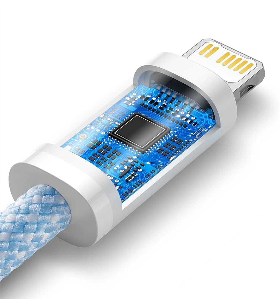 Cabo Baseus USB-C para iPhone 20W Carregamento Rápido — 1.2m/2m