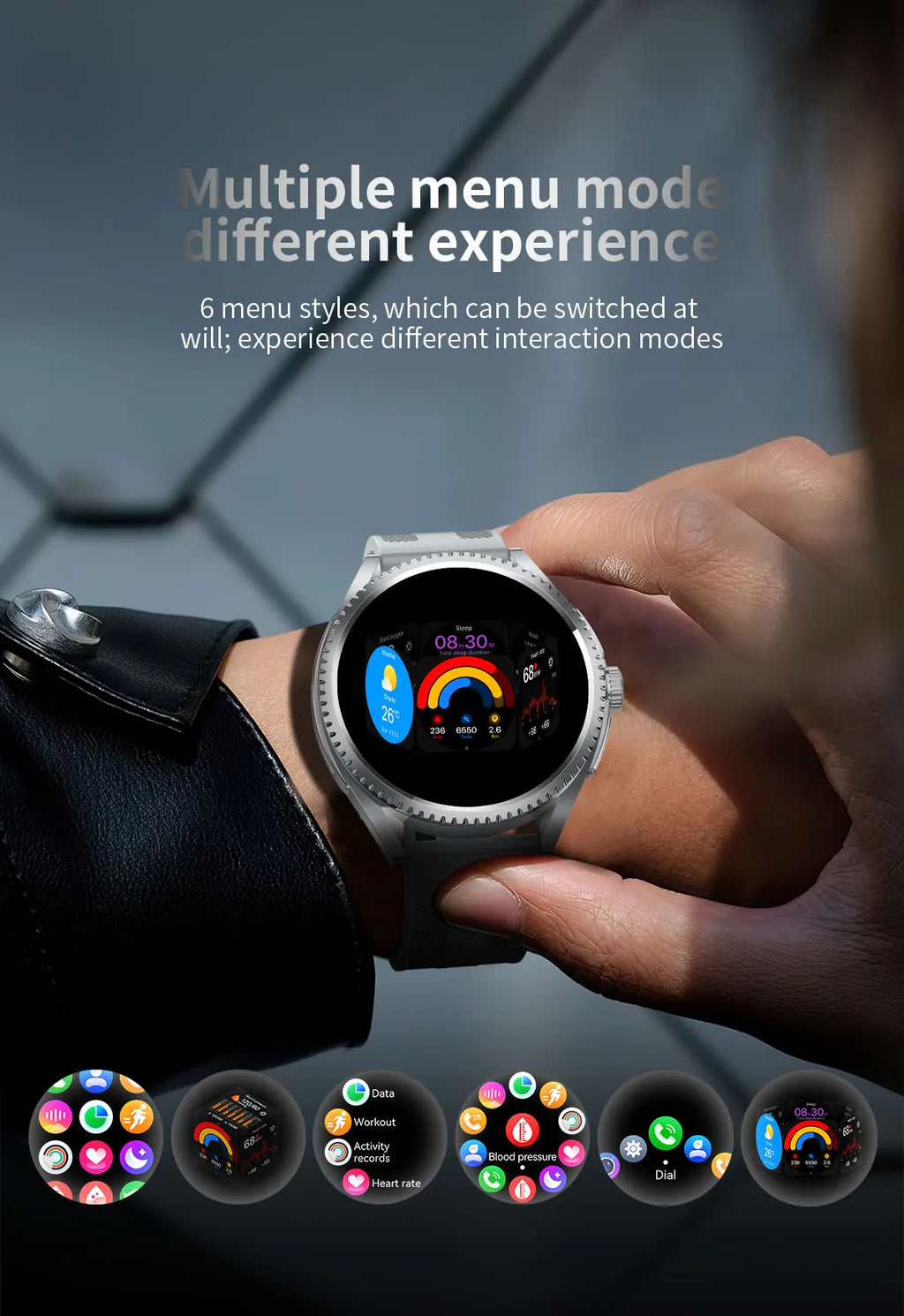 Smartwatch 2026 — NFC, GPS, Bússola, Altitude e Monitorização de Saúde Completa