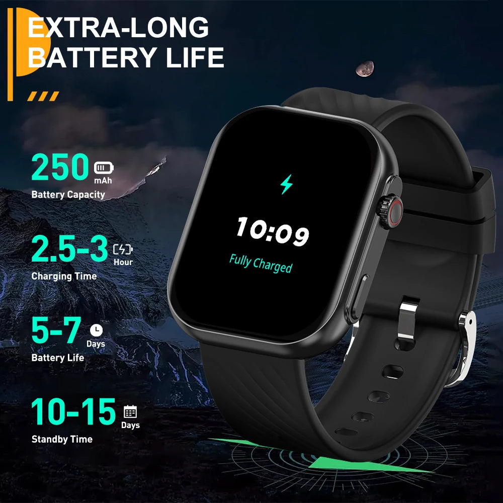 Smartwatch 2.01'' com GPS Integrado, IP68 e 100+ Modos Desportivos