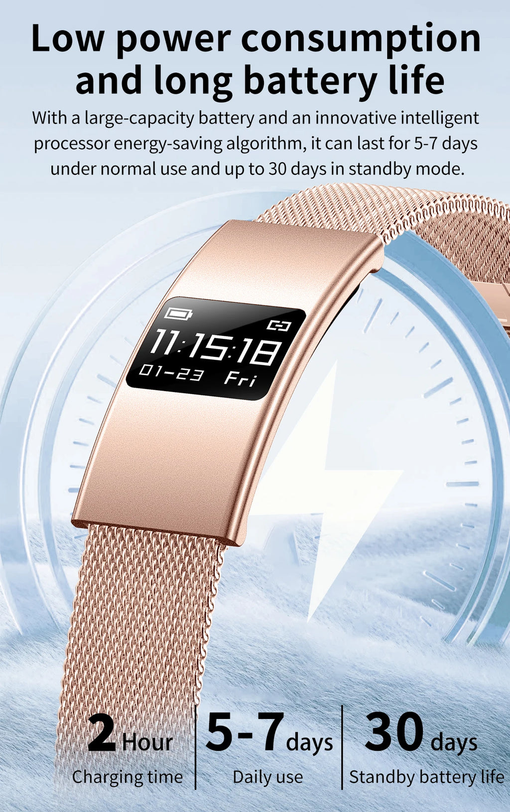 Smartwatch 2026 Estiloso — Múltiplos Modos de Exercício, IPX8 e Presente Perfeito
