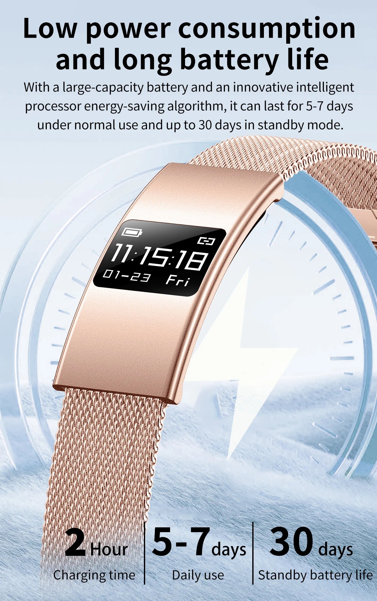 Smartwatch 2026 Estiloso — Múltiplos Modos de Exercício, IPX8 e Presente Perfeito
