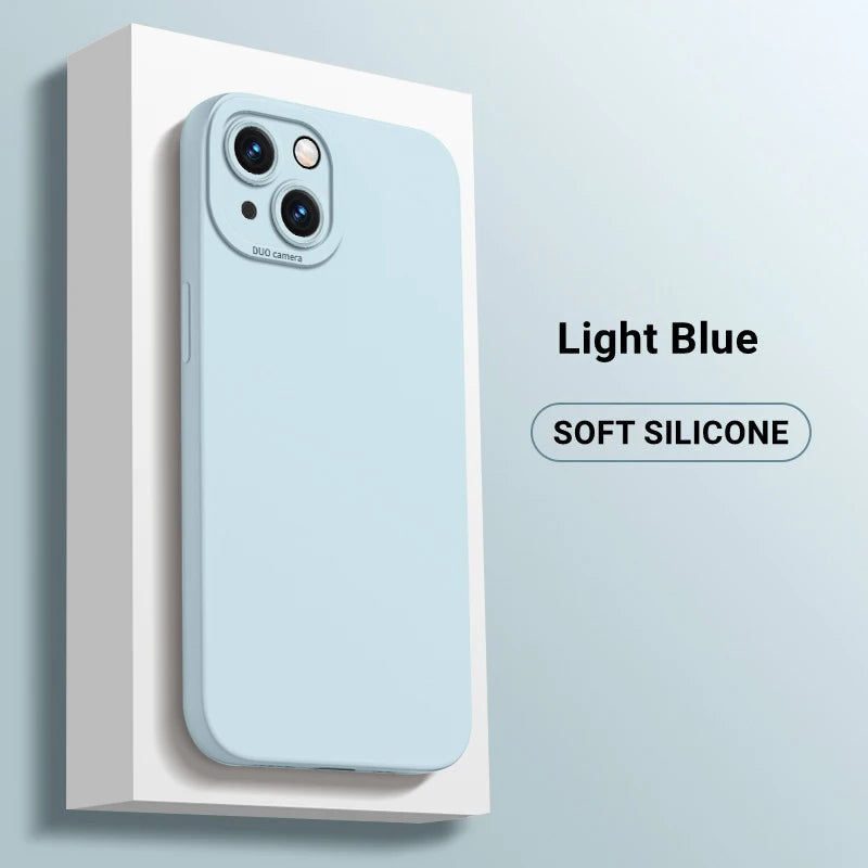 Fashion Lens Protection Liquid Silicone Phone Case for OPPO Find X5 X6 X7 Pro X3 Lite Built-in Fluff Shockproof Soft Cover Shell