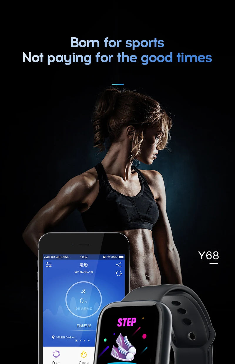 Smartwatch Fitness Unissexo com Monitor de Saúde e Música — Versão B