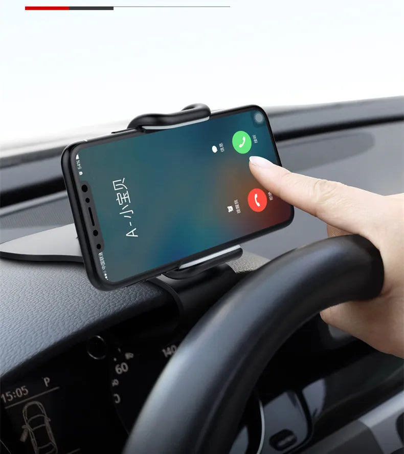 Suporte Telefónico para Carro 360° Rotativo — Dashboard Universal