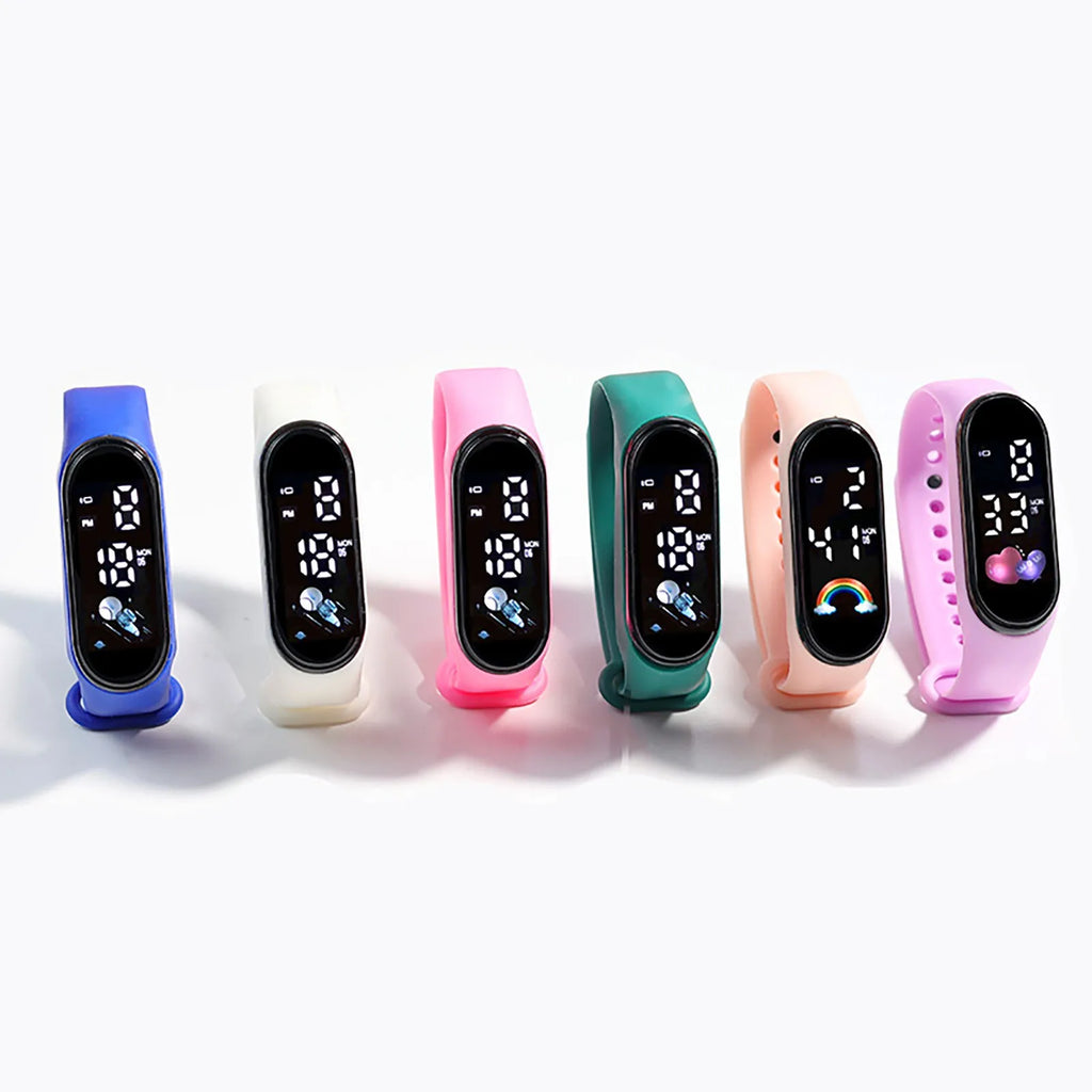 Smartwatch Kawaii para Crianças — Resistente à Água, Desporto e Digital para Rapazes e Raparigas
