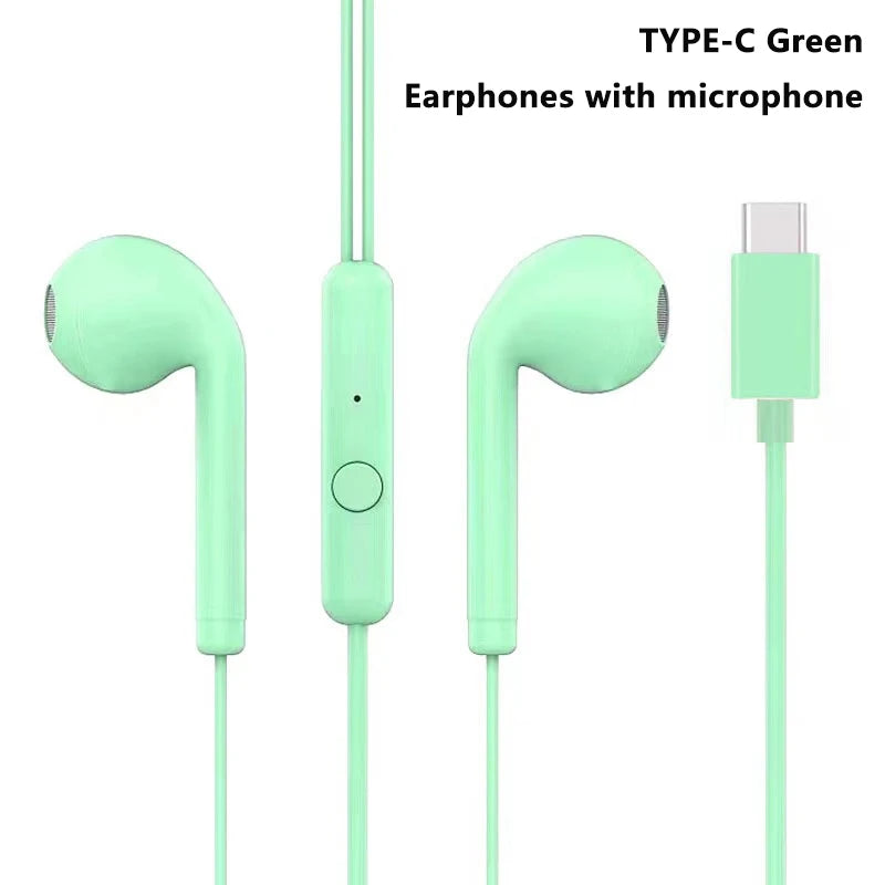 Auriculares com Fio em Metal com Microfone e Controlo de Volume