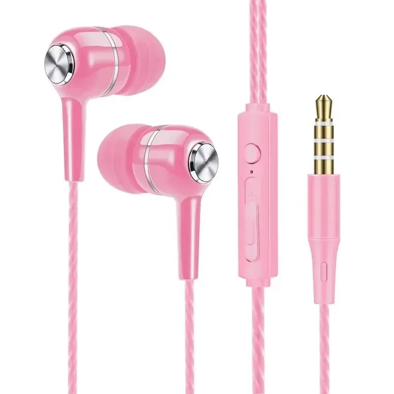 Auriculares com Fio 3.5mm HIFI Bass — Gaming, Desporto e Microfone Universal