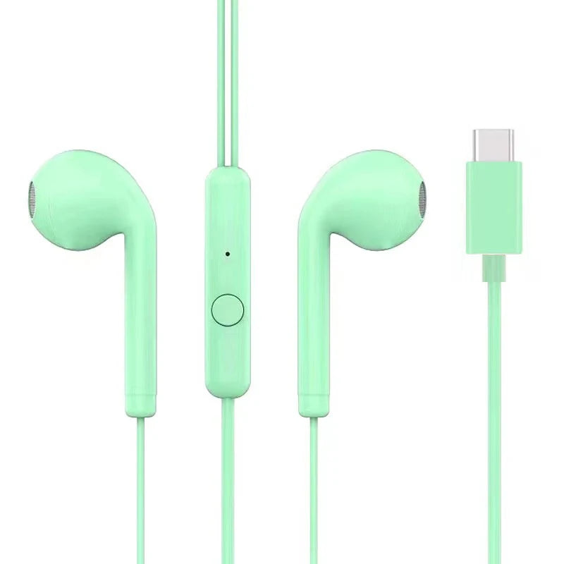 Auriculares com Fio em Metal com Microfone e Controlo de Volume