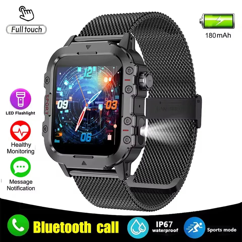Smartwatch Bluetooth 1.44'' com Monitor de Saúde, Oxigénio e Pressão