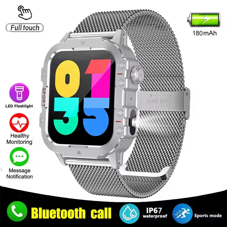 Smartwatch Bluetooth 1.44'' com Monitor de Saúde, Oxigénio e Pressão