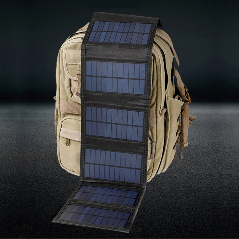 Painel Solar Portátil Dobrável 40W USB para Campismo e Caminhadas