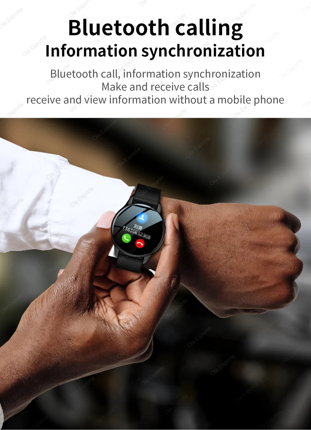 Smartwatch Ultra Fino em Aço Inoxidável — Design Slim Premium, Saúde Completa e Notificações