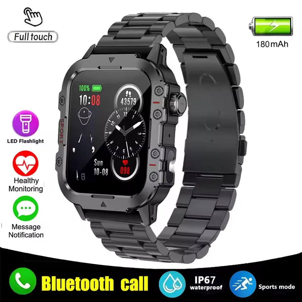 Smartwatch Bluetooth 1.44'' com Monitor de Saúde, Oxigénio e Pressão