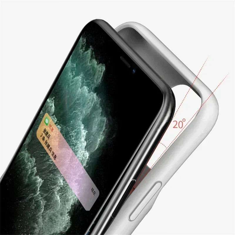 Capa com Bateria para iPhone 12, 11, X, XS, XR, 8, 7, 6 — Power Bank Integrado até 8000mAh com Áudio