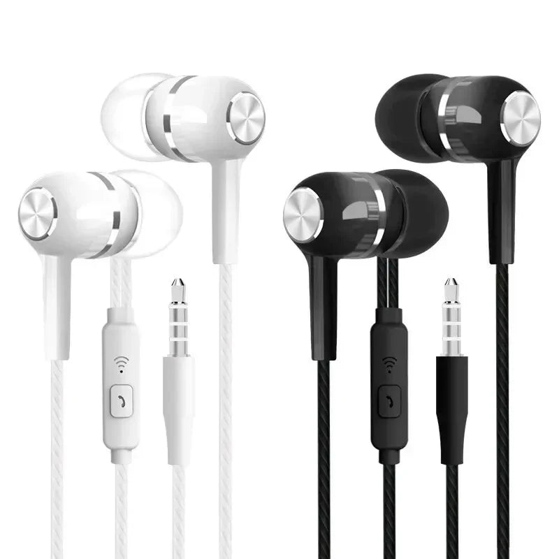 Auriculares com Fio 3.5mm HIFI Bass — Gaming, Desporto e Microfone Universal