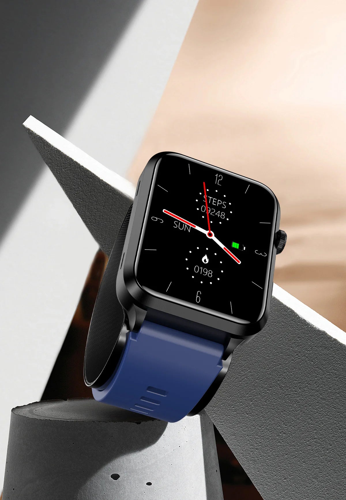 Smartwatch Masculino Quadrado AMOLED — Chamadas Bluetooth, Saúde Completa e Design Premium