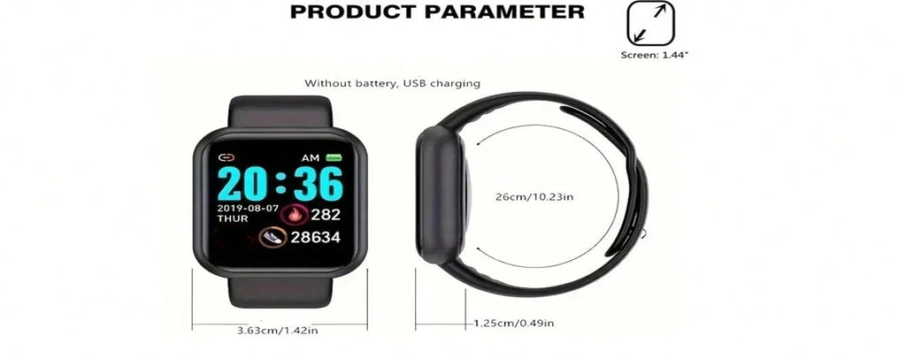 Smartwatch Fitness Unissexo com Monitor de Saúde e Música — Versão B