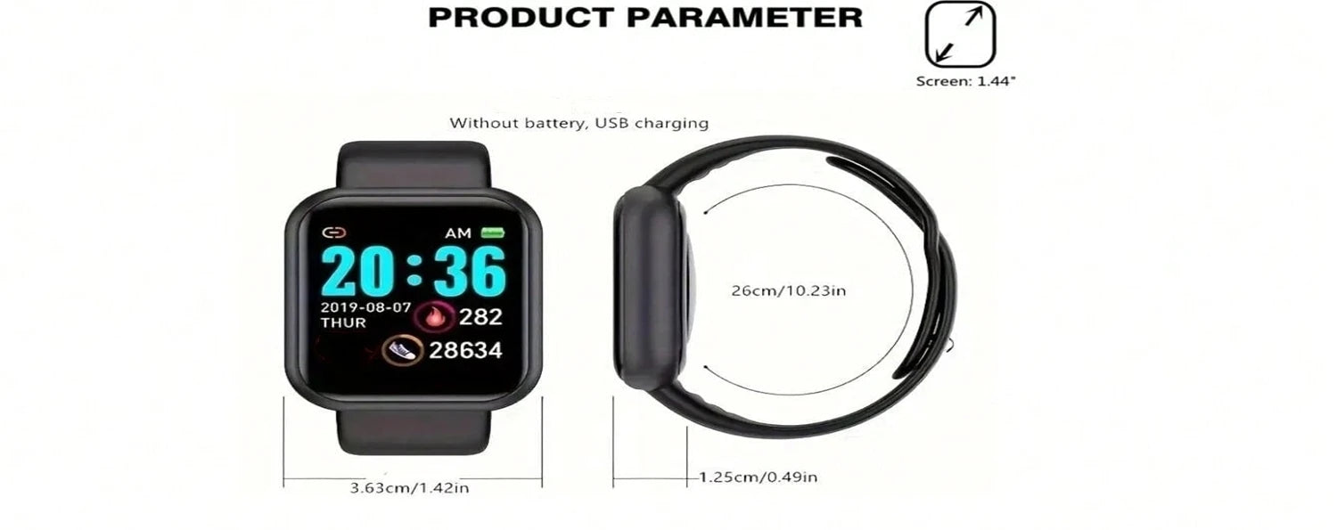 Smartwatch Fitness Unissexo com Monitor de Saúde e Música — Versão B