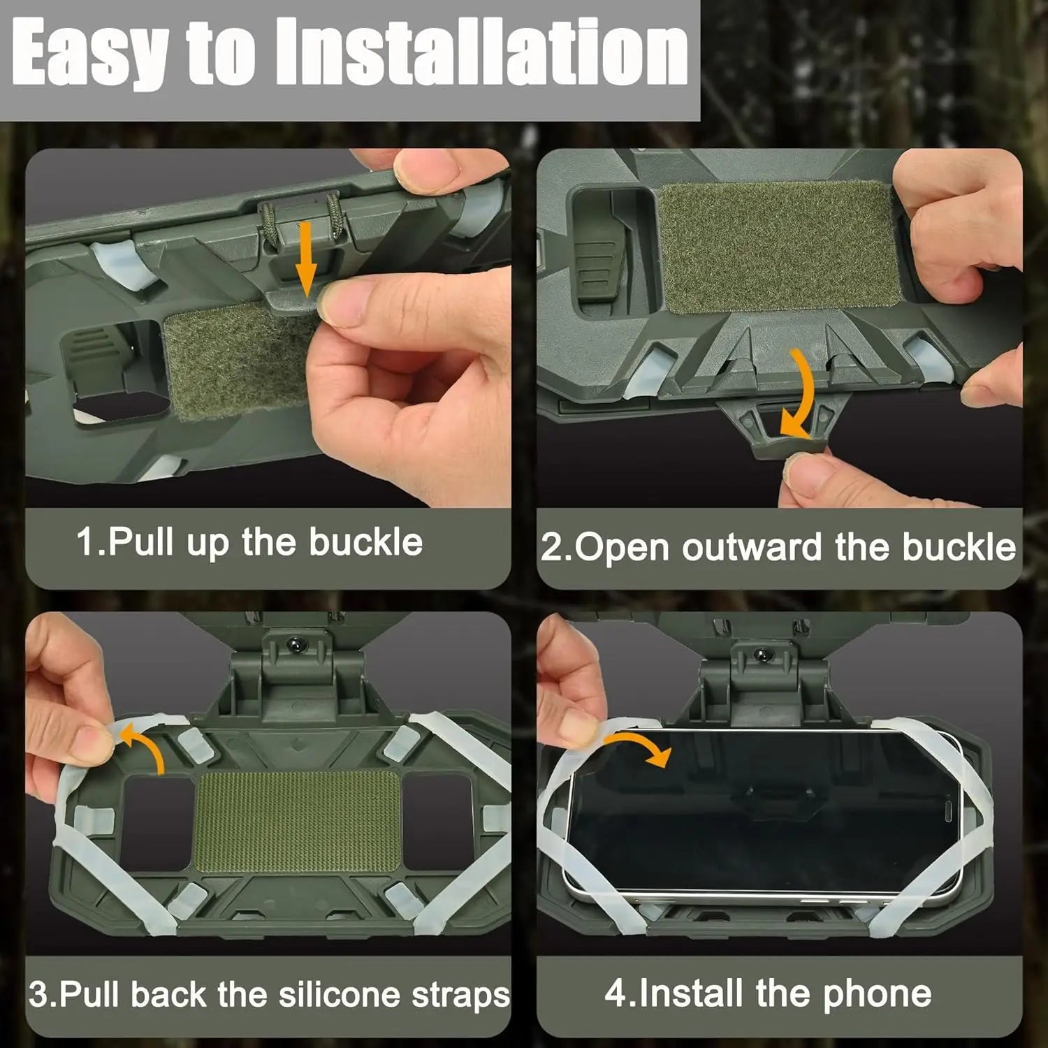 Suporte Tático MOLLE para Telefónico — Navegação e Airsoft