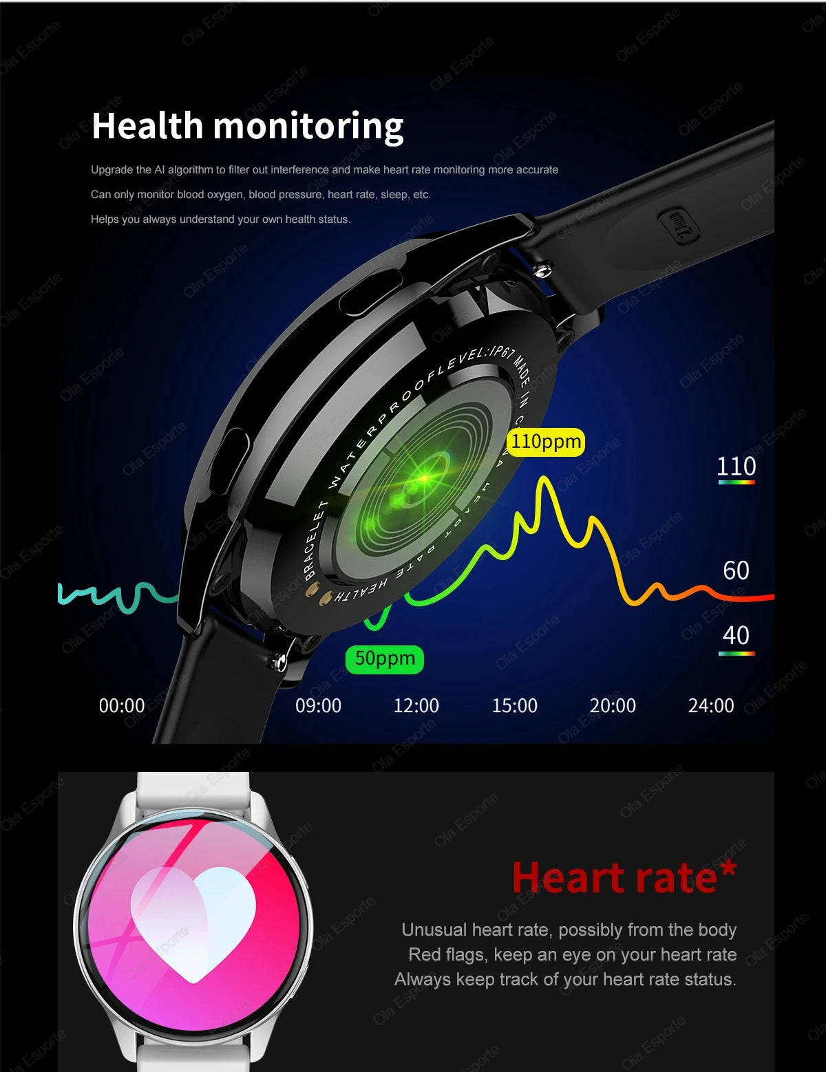 Smartwatch Ultra Fino em Aço Inoxidável — Design Slim Premium, Saúde Completa e Notificações