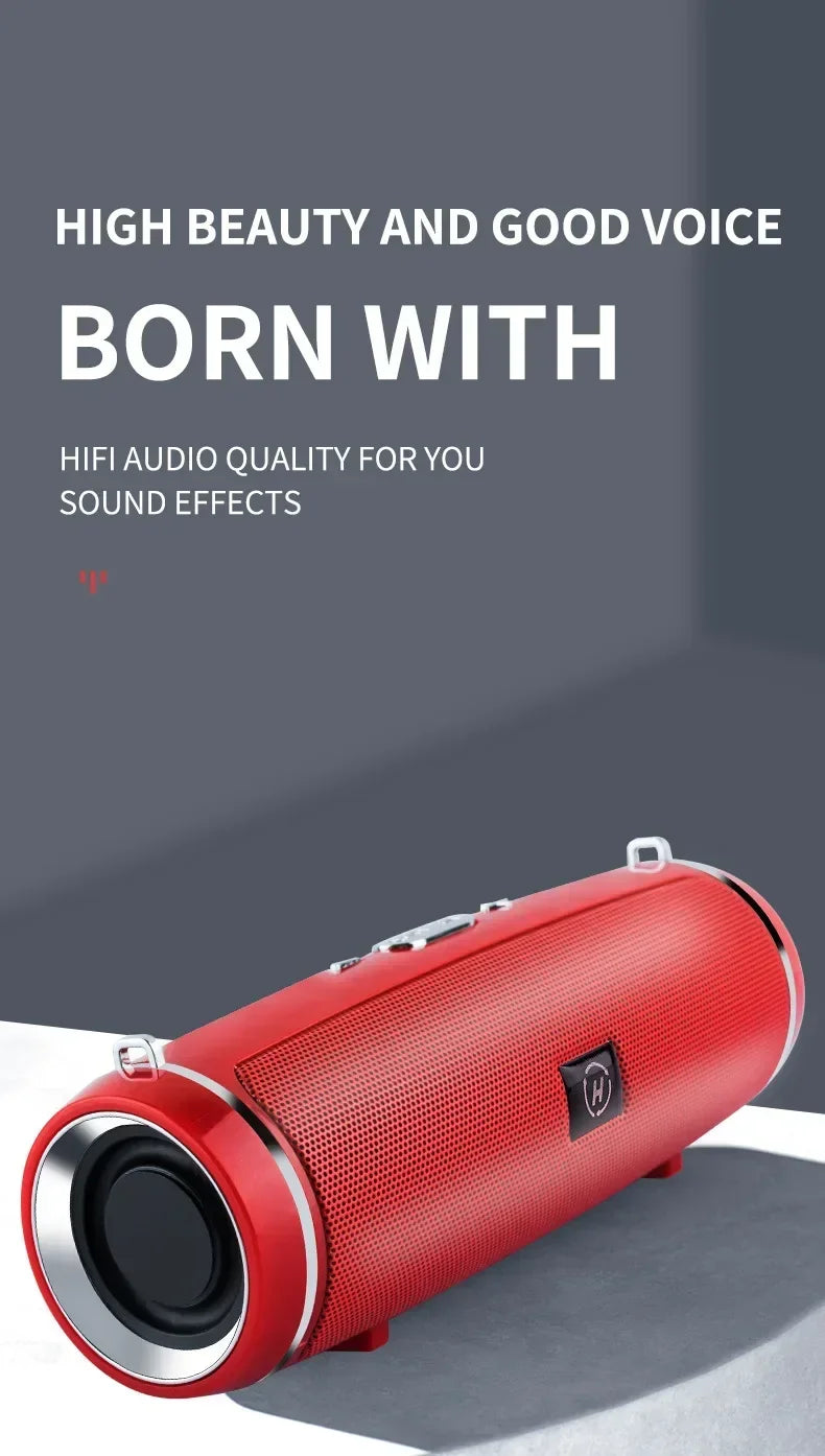 Coluna Bluetooth Sem Fios 200W — Alta Potência, Som 3D Estéreo Surround, TWS e FM