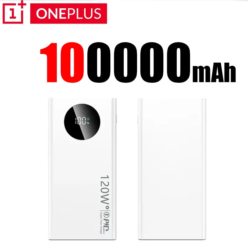 Power Bank OnePlus 10000mAh 120W com Display LED