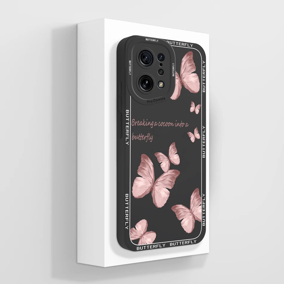 Capa Silicone Líquido Estilo Artístico para OPPO Find X5 Pro Lite