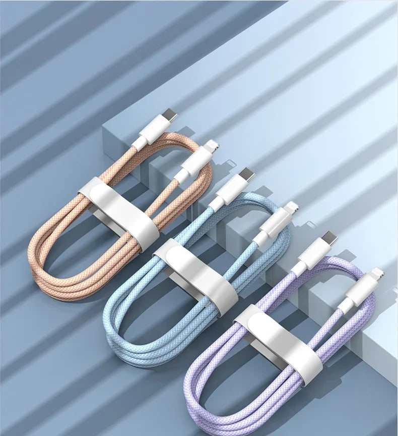 Cabo USB-C para iPhone 14, 13, 12 e 11 PD 20W — Carregamento Rápido 1m/2m