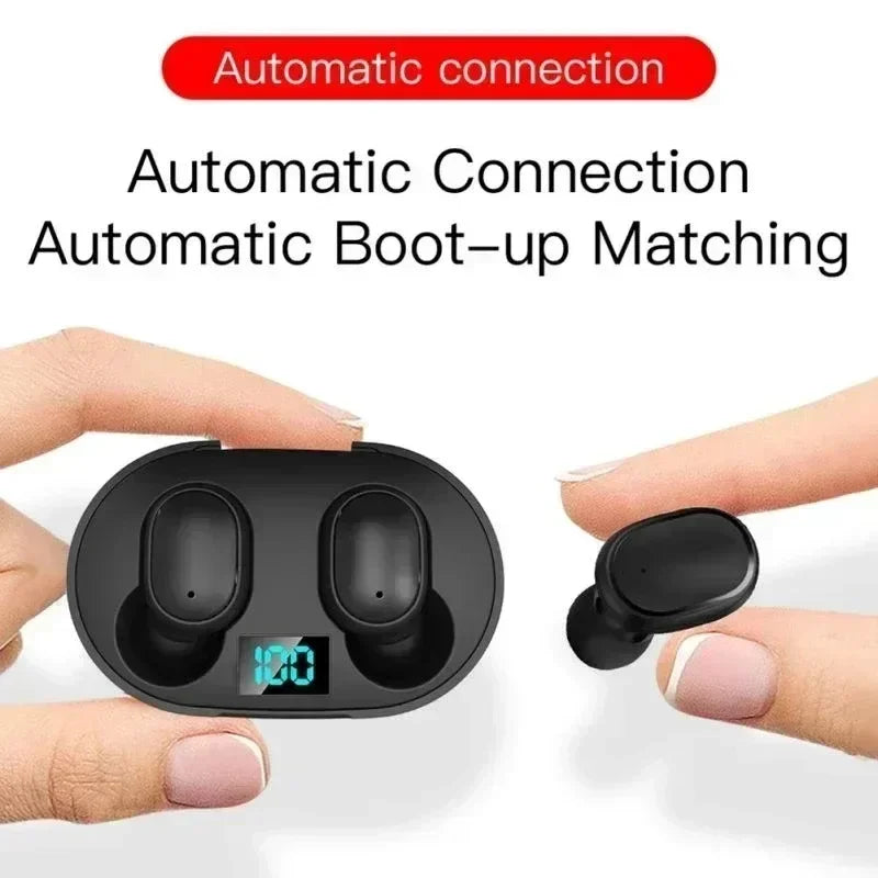Auriculares Bluetooth TWS E6S — Cancelamento de Ruído e Microfone para iPhone e Xiaomi