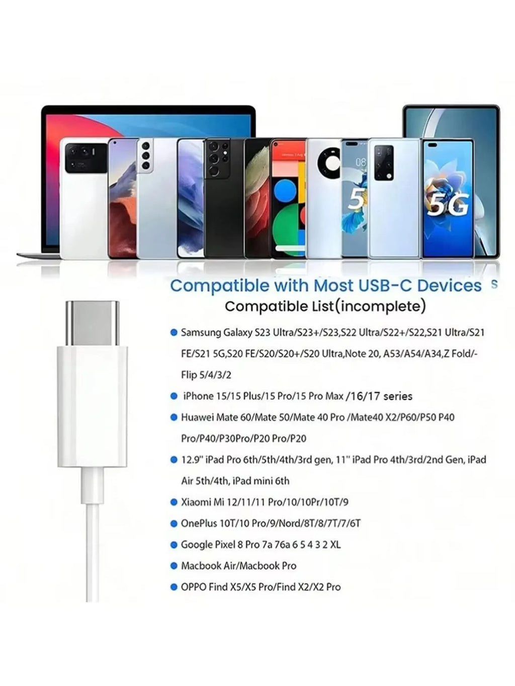 Auriculares USB-C com Cancelamento de Ruído para iPhone 15/16 e Android