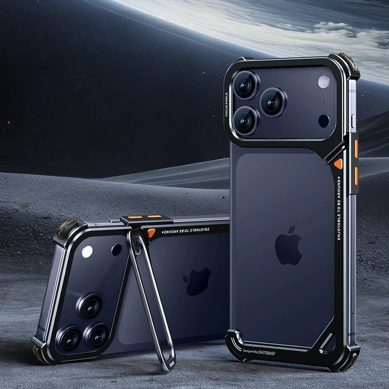 Capa Minimalista MagSafe com Suporte para iPhone 17 Pro Max