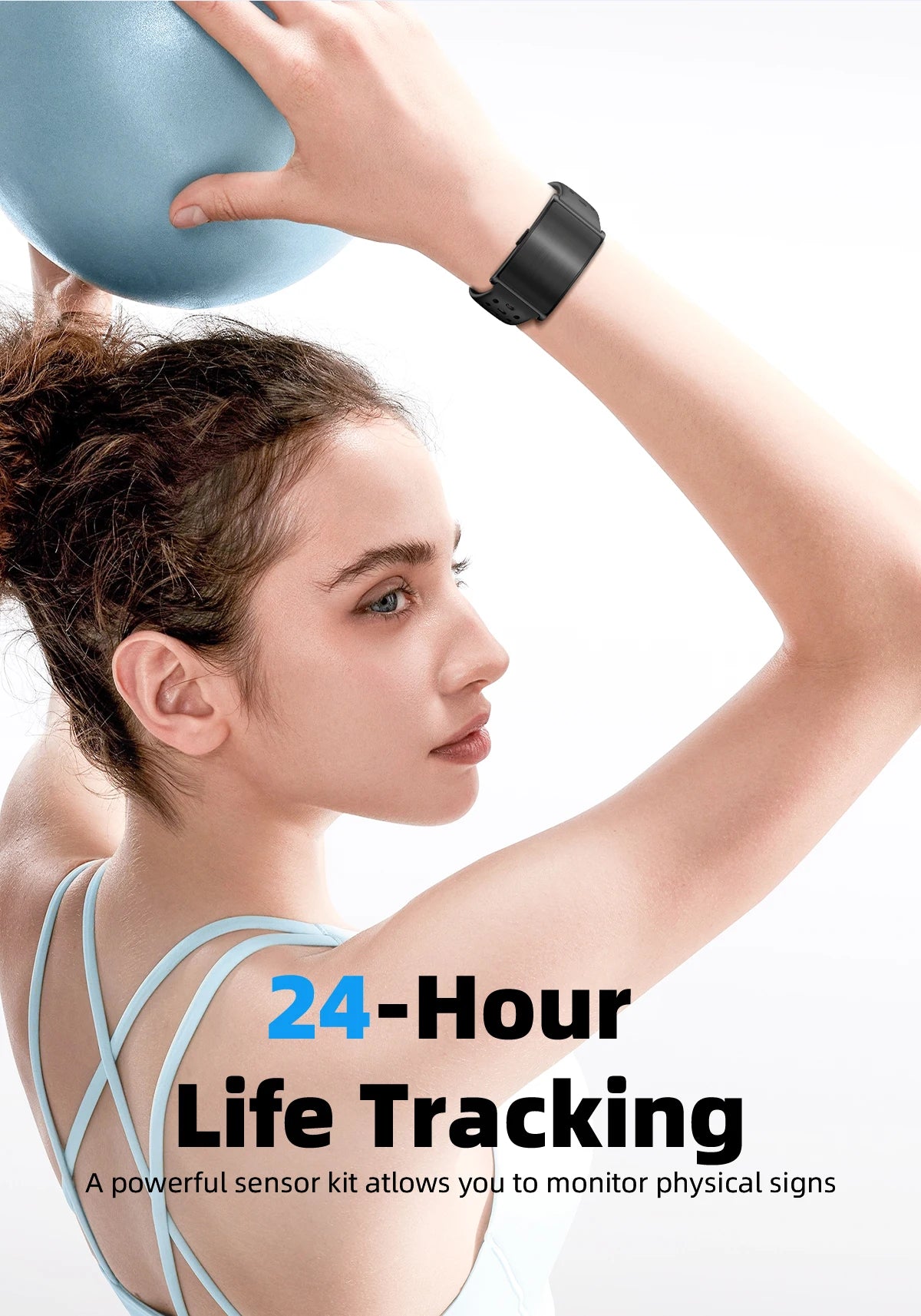 Smartwatch 2025 — Fitness, Freqüência Cardíaca, Oxigénio no Sangue e À Prova de Água