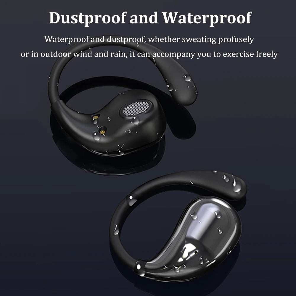 Auriculares Bluetooth 5.4 TWS — HiFi Estéreo, Display LED e Touch, À Prova de Água
