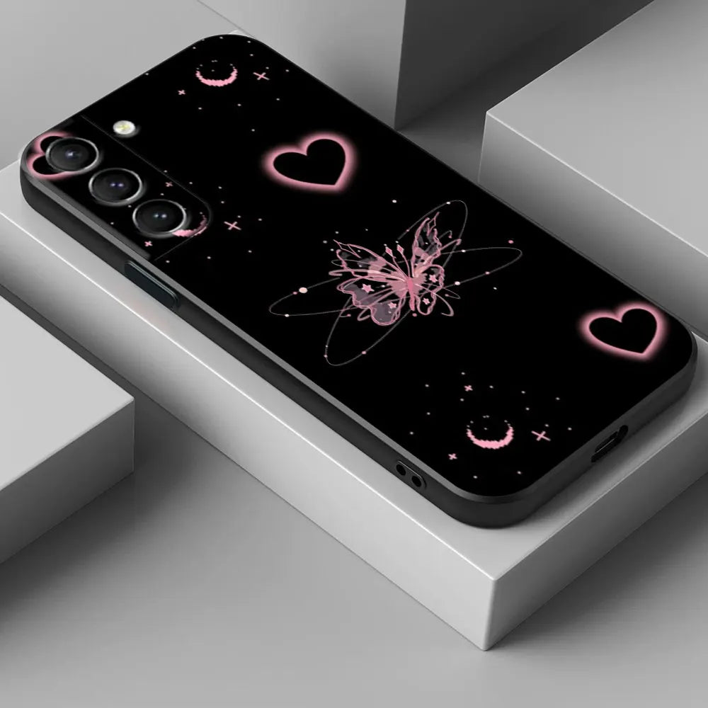 Capa Silicone Borboleta para Samsung Galaxy S Series
