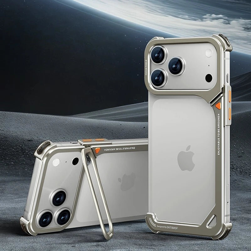 Capa Minimalista MagSafe com Suporte para iPhone 17 Pro Max
