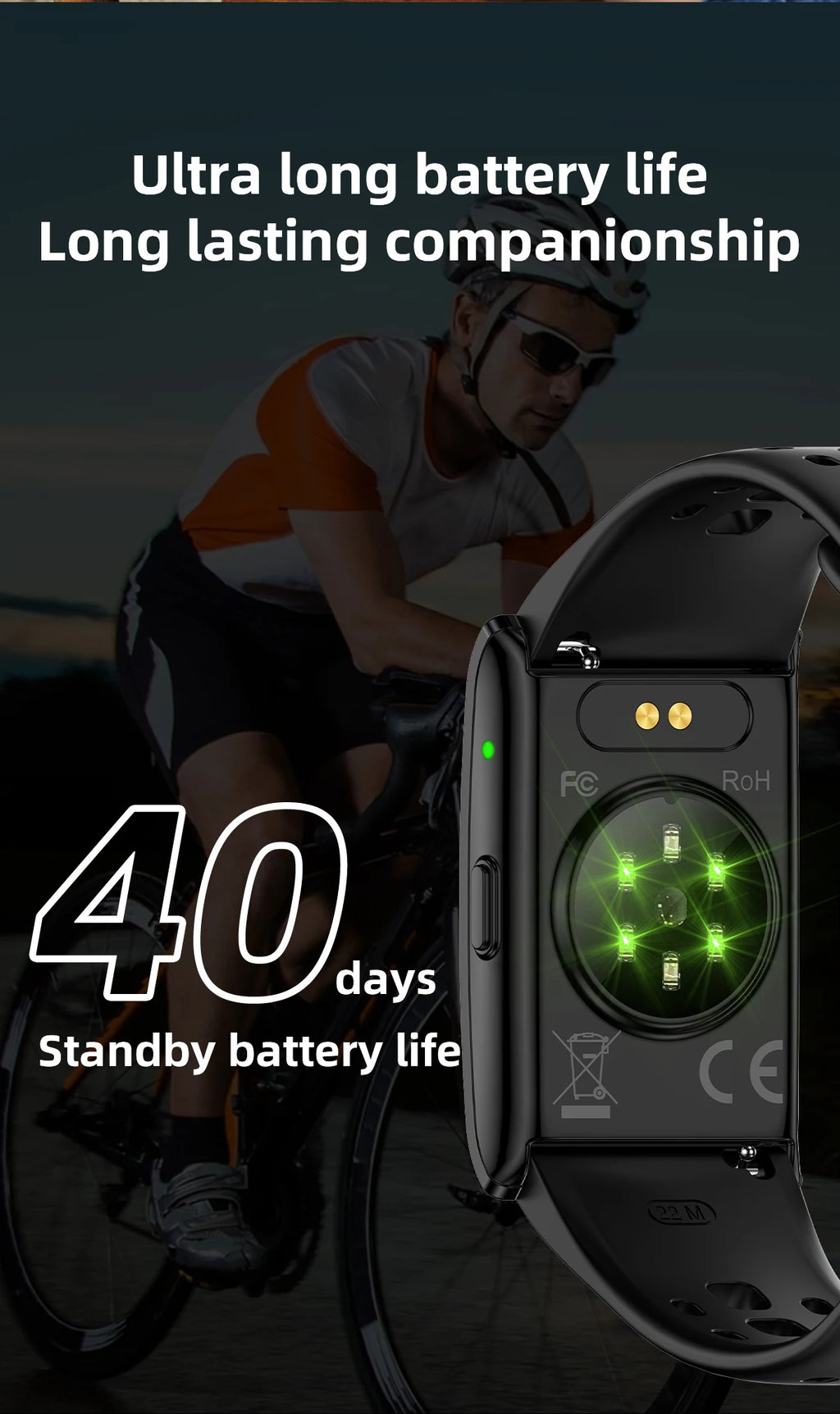Smartwatch 2025 — Fitness, Freqüência Cardíaca, Oxigénio no Sangue e À Prova de Água