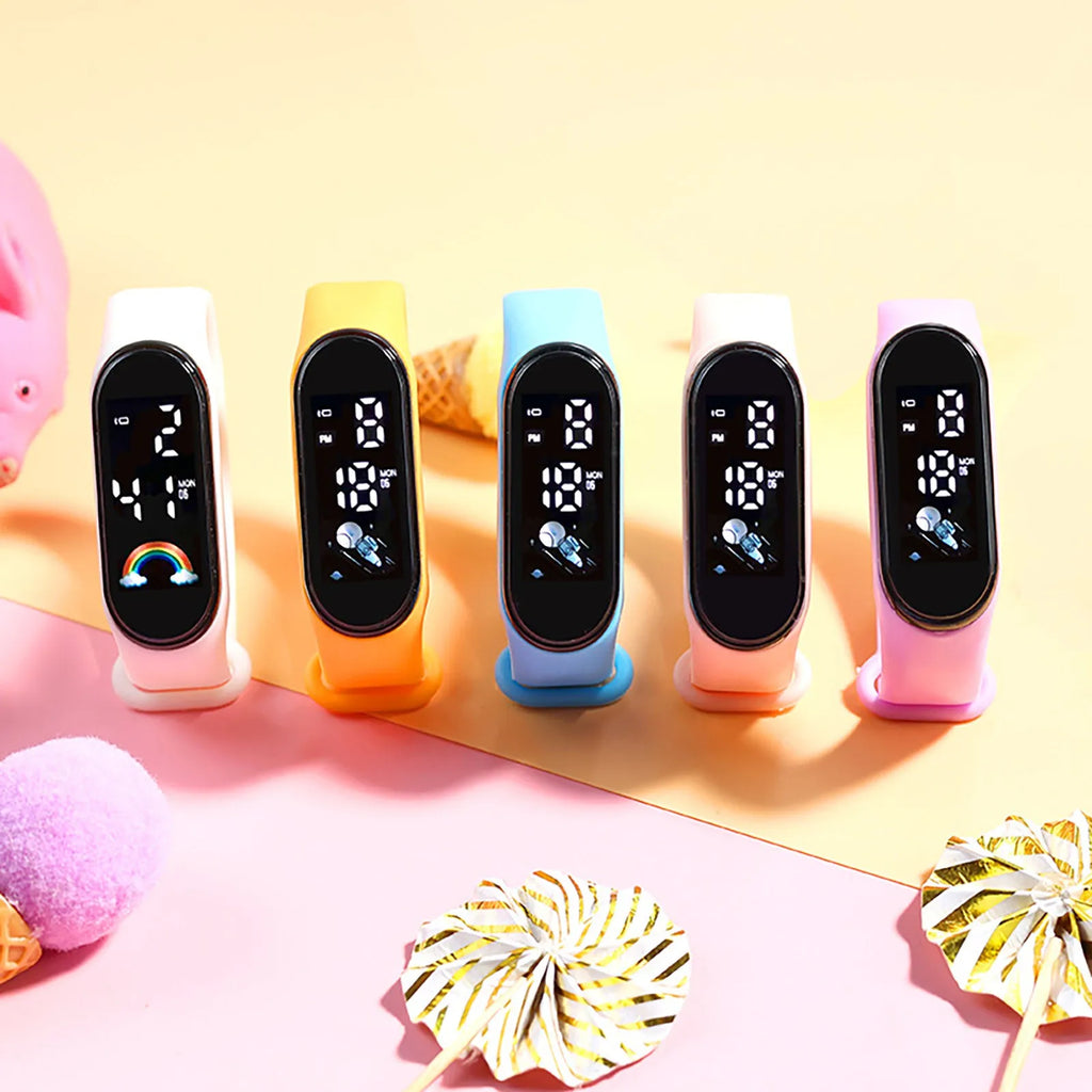 Smartwatch Kawaii para Crianças — Resistente à Água, Desporto e Digital para Rapazes e Raparigas
