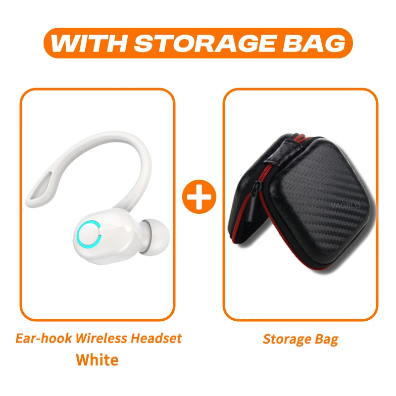 Auriculares Bluetooth HIFI Bass — Cancelamento de Ruído, Microfone HD e À Prova de Água