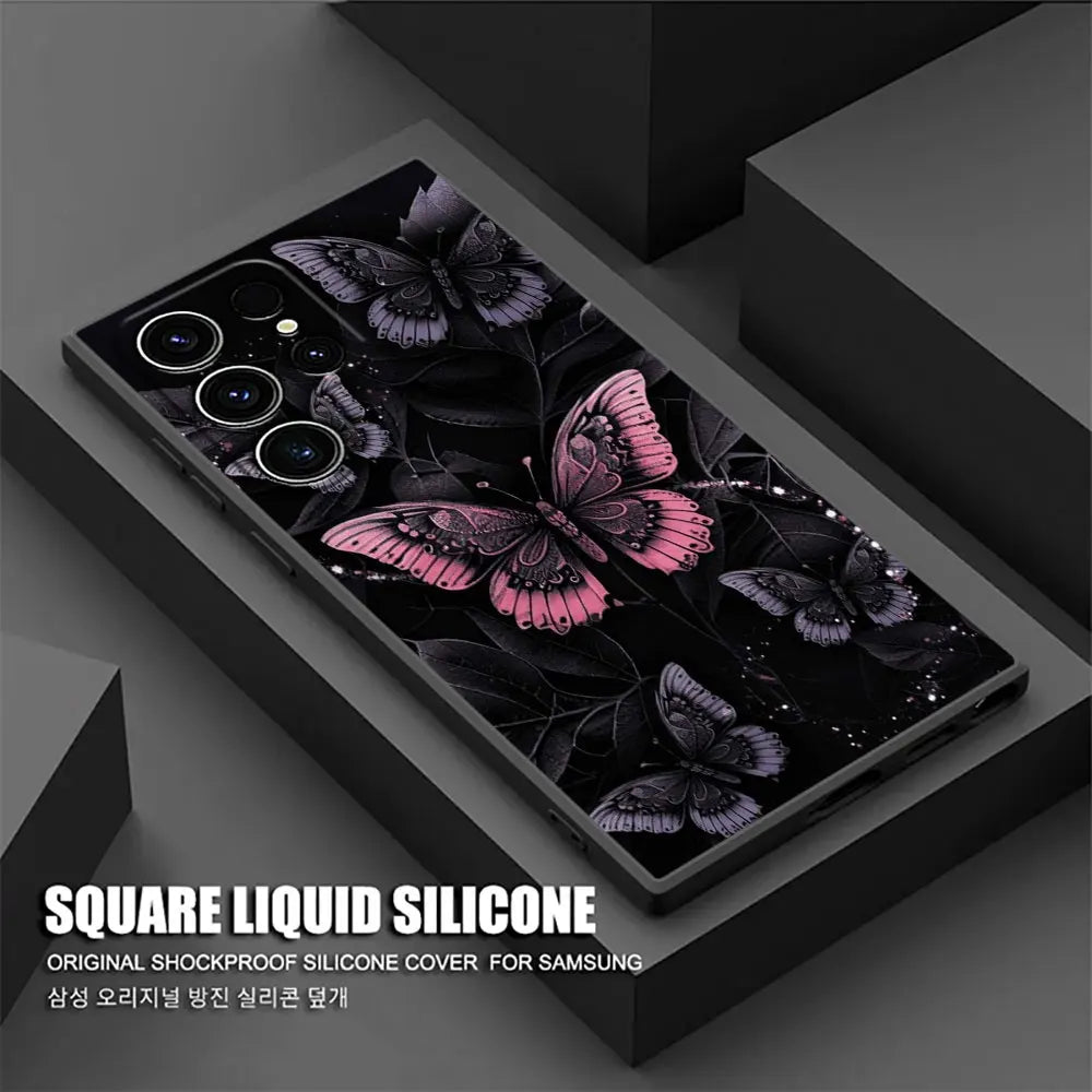 Capa Silicone Borboleta para Samsung Galaxy S Series