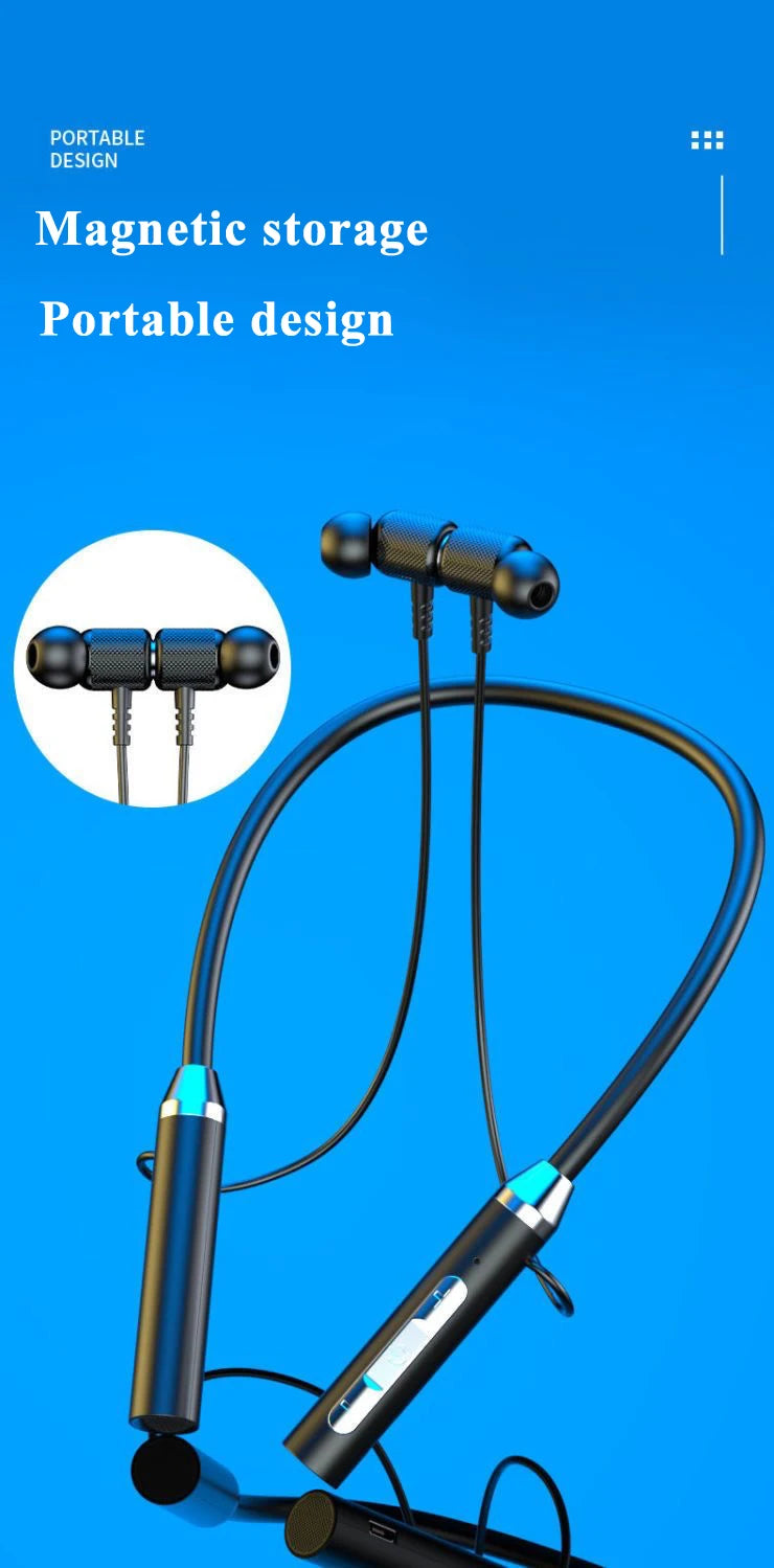 Auriculares Bluetooth Neckband Desportivos com Display LED