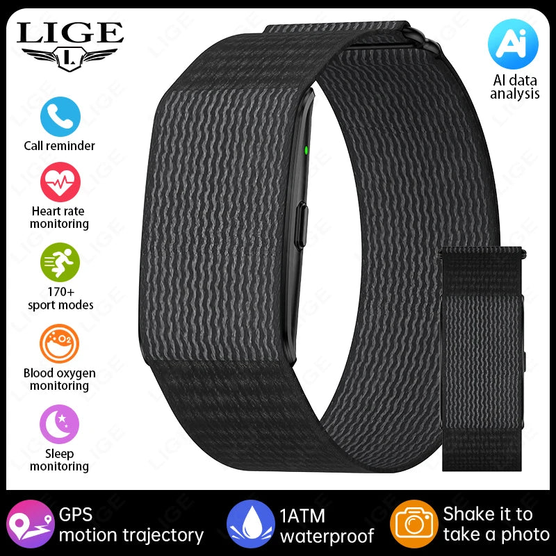 Smartwatch 2025 — Fitness, Freqüência Cardíaca, Oxigénio no Sangue e À Prova de Água