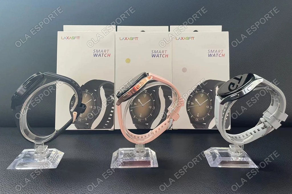 Smartwatch Ultra Fino em Aço Inoxidável — Design Slim Premium, Saúde Completa e Notificações