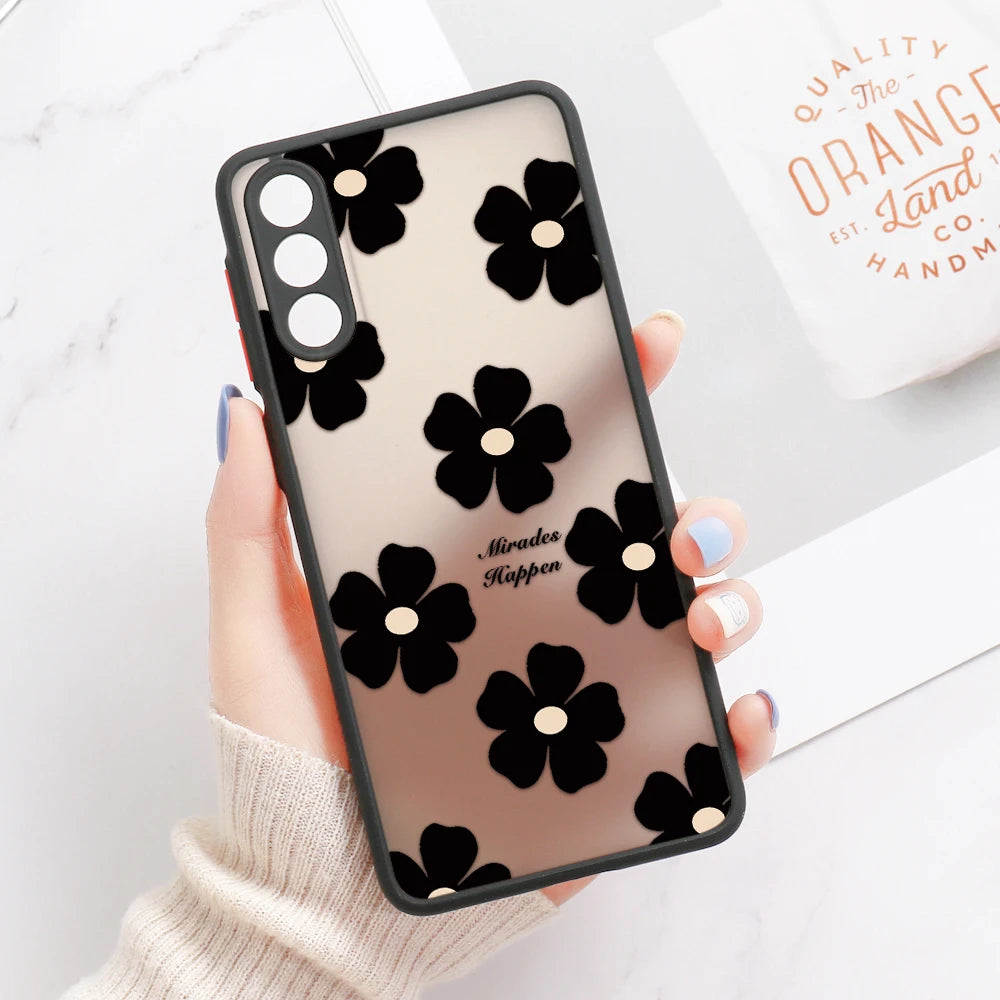 Capa com Padrão Floral Rosa para Samsung Galaxy S Series