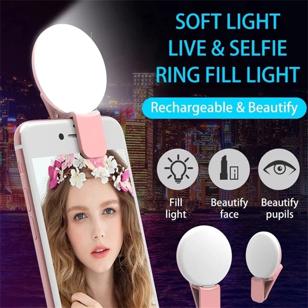 Luz LED Selfie Fill Light — Anel de Luz para Fotografia e Vídeo Universal