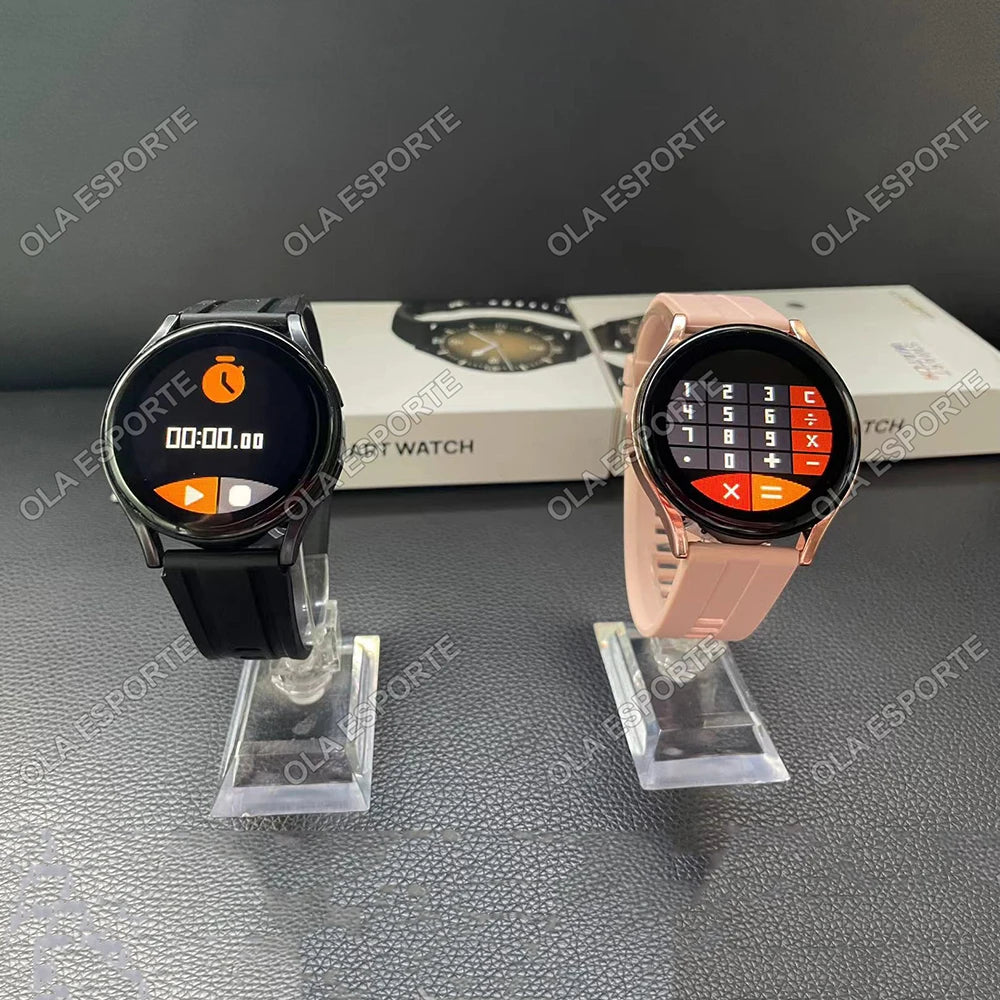Smartwatch Ultra Fino em Aço Inoxidável — Design Slim Premium, Saúde Completa e Notificações