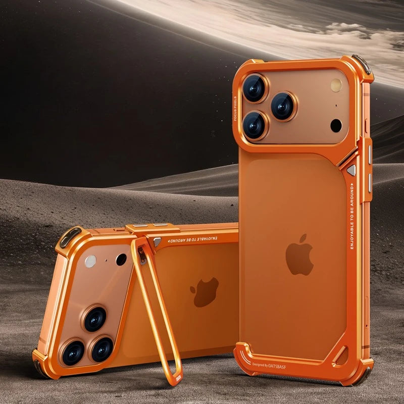 Capa Minimalista MagSafe com Suporte para iPhone 17 Pro Max